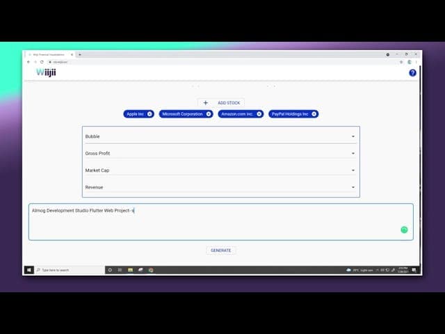 The Wiijii web app comparing Apple, Microsoft, Amazon and PayPal