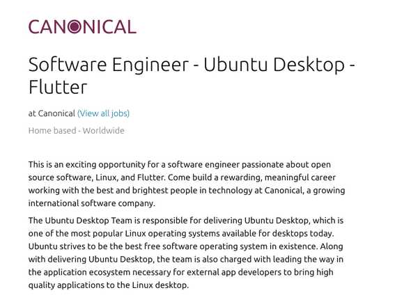 Ubuntu Flutter Developer 